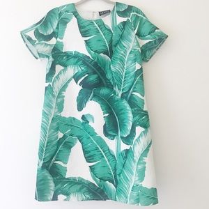 Red Dress Palm Print Shift Dress SOLD OUT on site